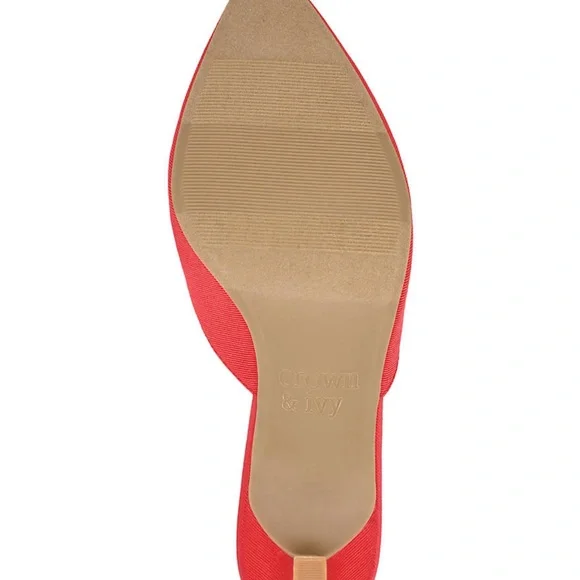 crown & ivy Red Mules with Silver Embellishment - Picture 5 of 5